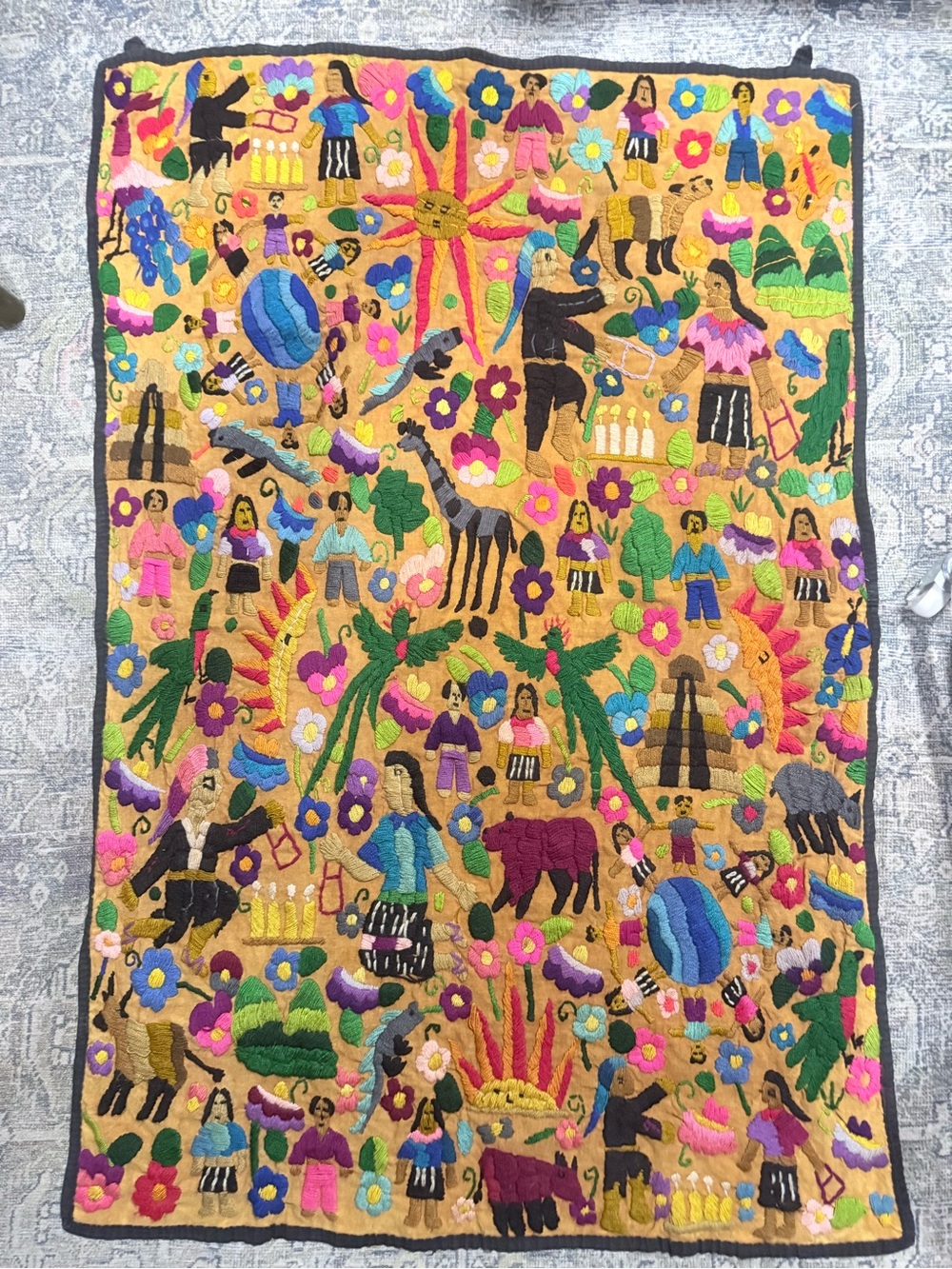 Handcrafted Multicolor Embroidered Wall Hanging by